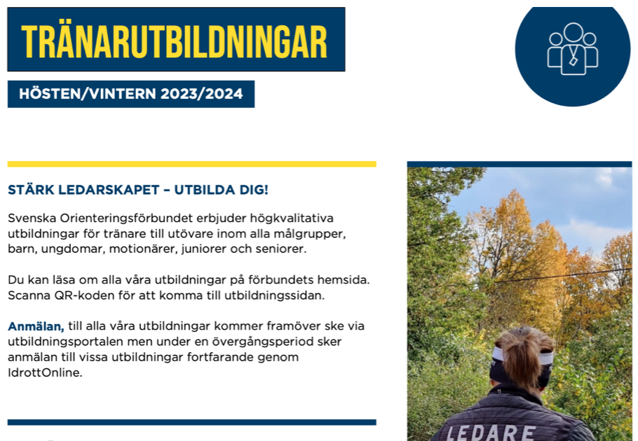 image: Tränarutbildningar hösten och vintern 23/24